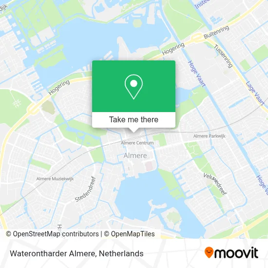 Waterontharder Almere map