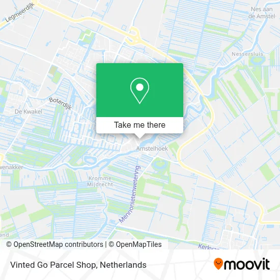 Vinted Go Parcel Shop map