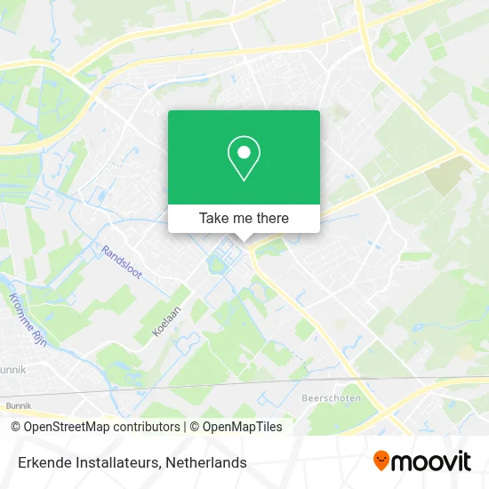 Erkende Installateurs map