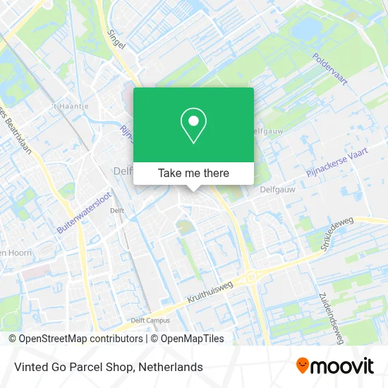 Vinted Go Parcel Shop map