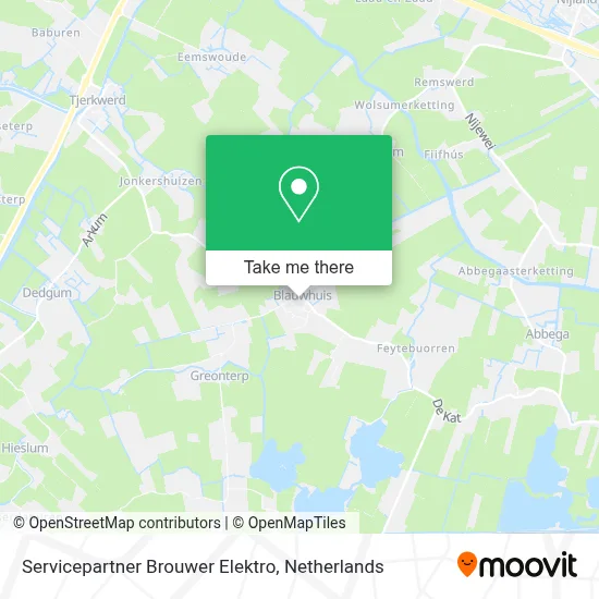 Servicepartner Brouwer Elektro map