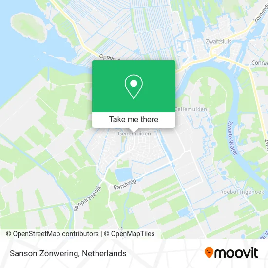 Sanson Zonwering map