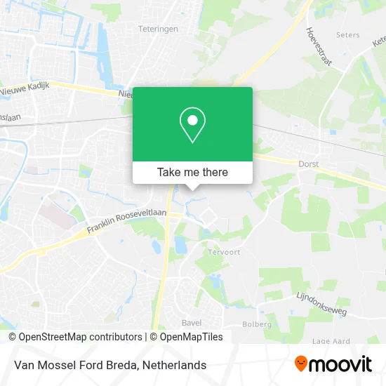 Van Mossel Ford Breda map