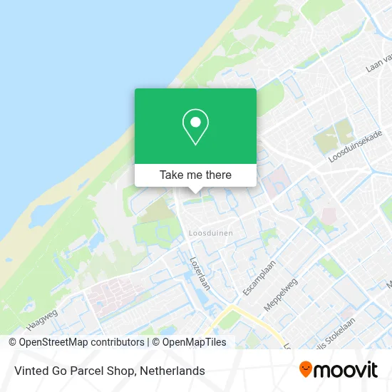 Vinted Go Parcel Shop map