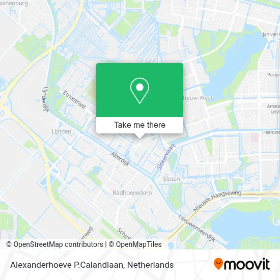 Alexanderhoeve P.Calandlaan map