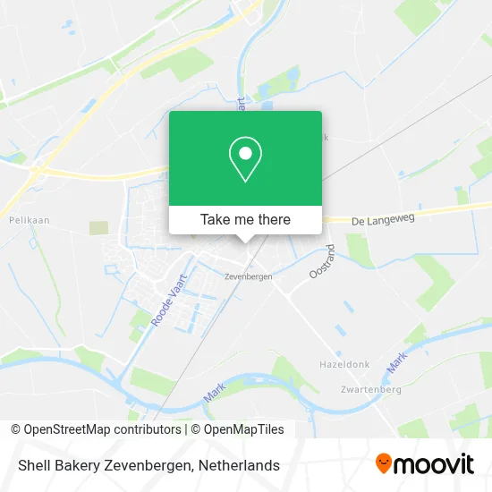 Shell Bakery Zevenbergen map