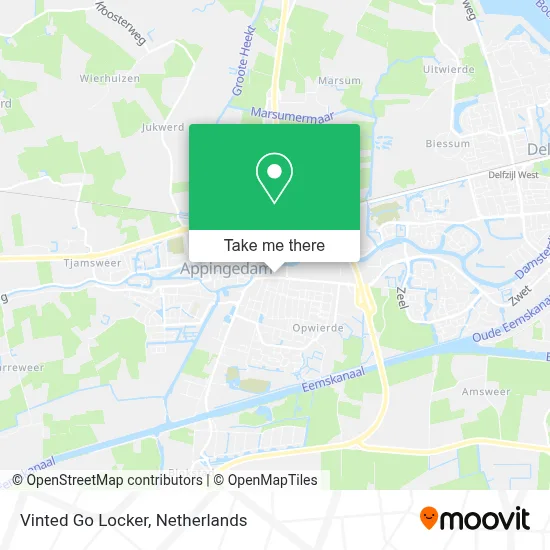 Vinted Go Locker map