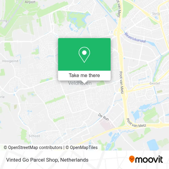 Vinted Go Parcel Shop map