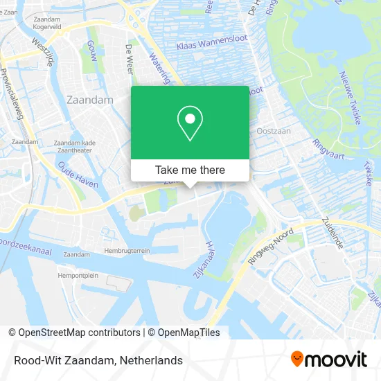 Rood-Wit Zaandam map