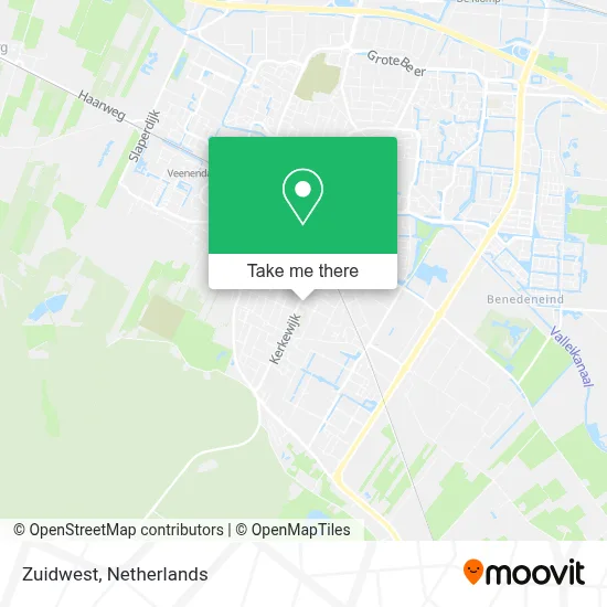 Zuidwest map
