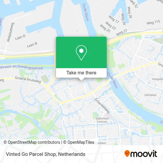 Vinted Go Parcel Shop map