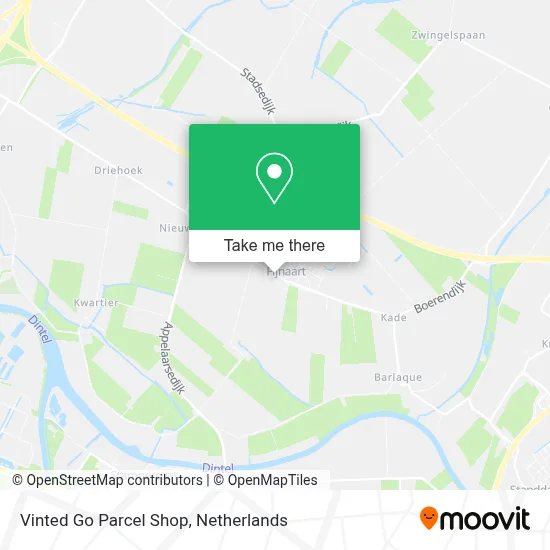 Vinted Go Parcel Shop map