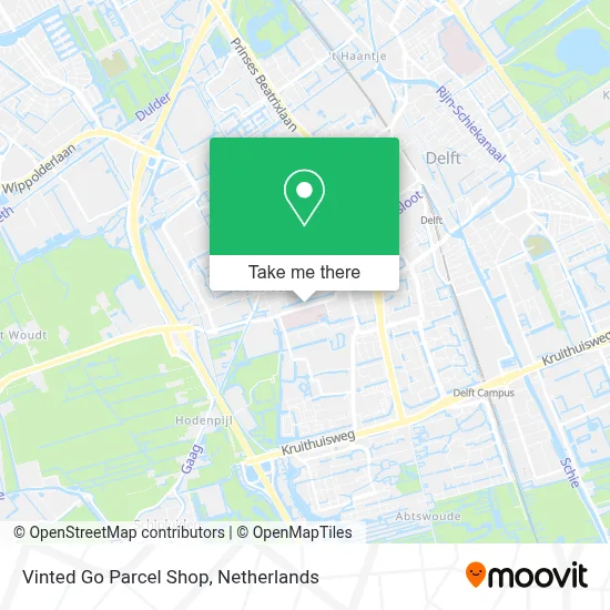 Vinted Go Parcel Shop map