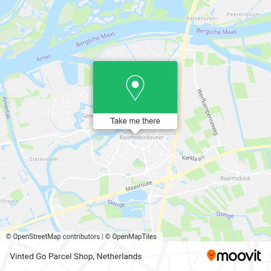 Vinted Go Parcel Shop map