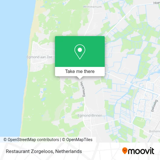 Restaurant Zorgeloos map