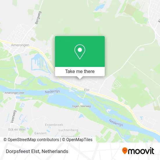 Dorpsfeest Elst map