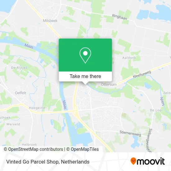 Vinted Go Parcel Shop map