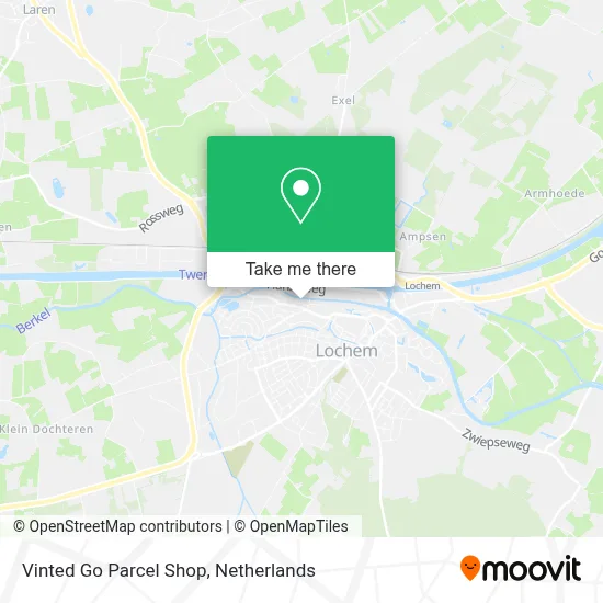 Vinted Go Parcel Shop map