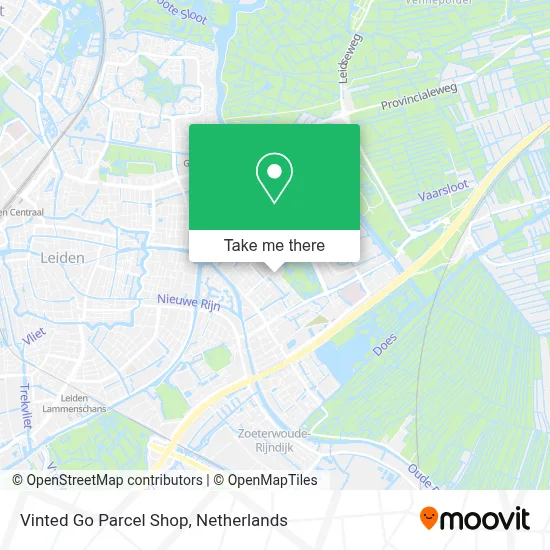 Vinted Go Parcel Shop map