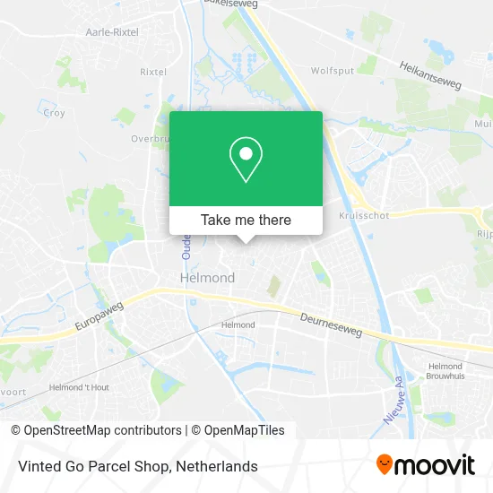 Vinted Go Parcel Shop map