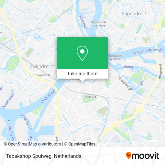 Tabakshop Spuiweg map