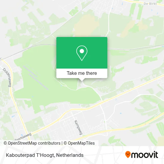 Kabouterpad T'Hoogt map