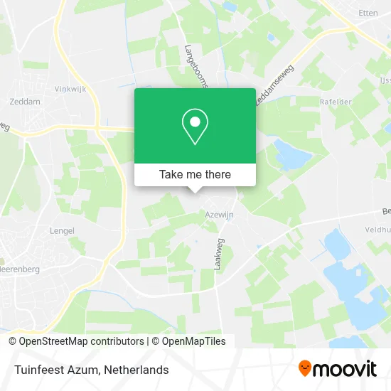 Tuinfeest Azum map