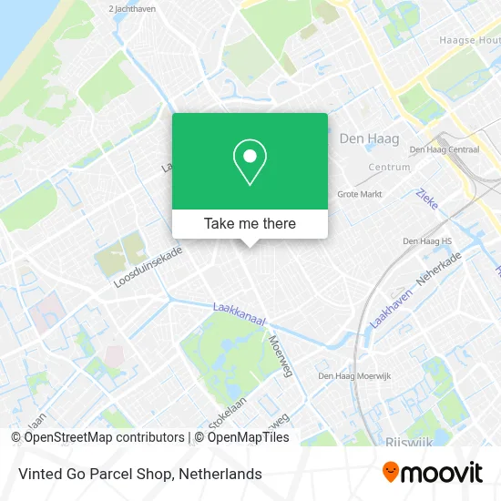 Vinted Go Parcel Shop Karte