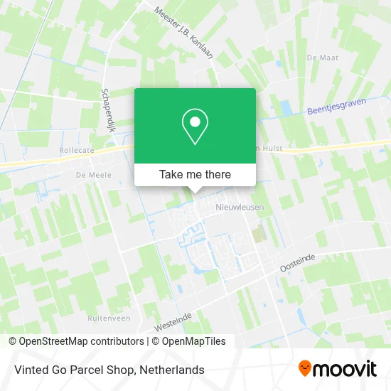 Vinted Go Parcel Shop map