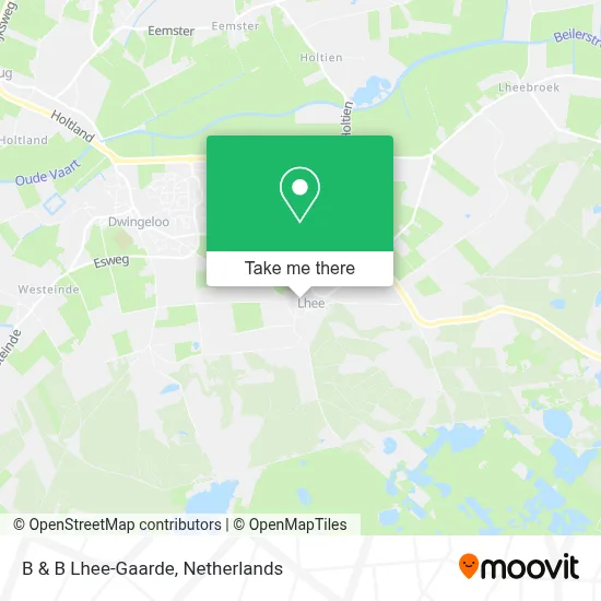 B & B Lhee-Gaarde map
