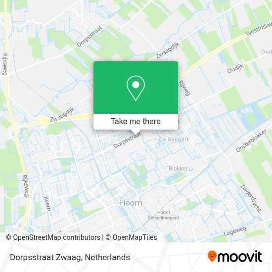 Dorpsstraat Zwaag map