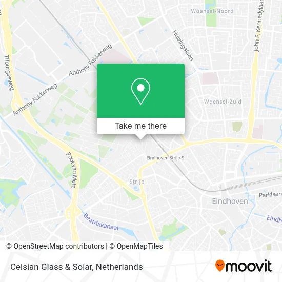 Celsian Glass & Solar map