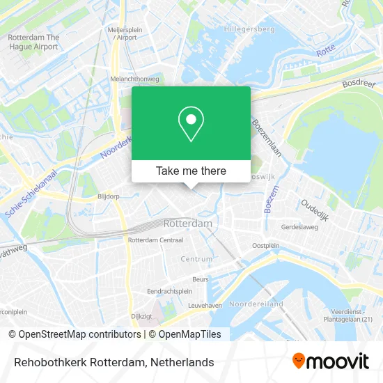 Rehobothkerk Rotterdam map