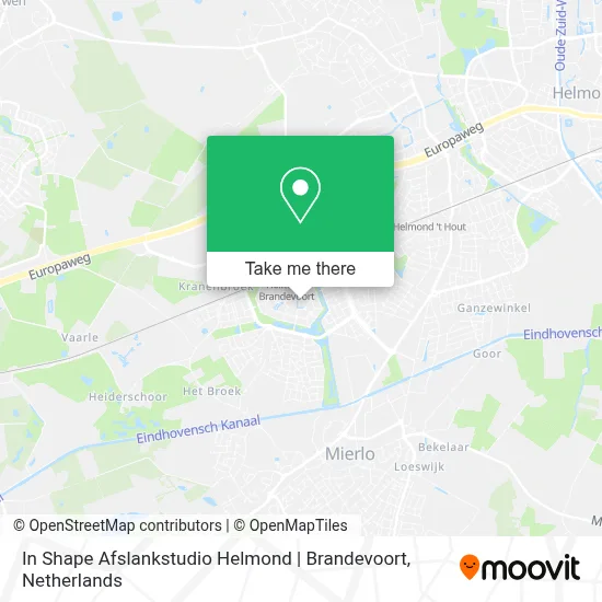 In Shape Afslankstudio Helmond | Brandevoort map