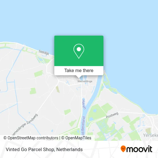 Vinted Go Parcel Shop map