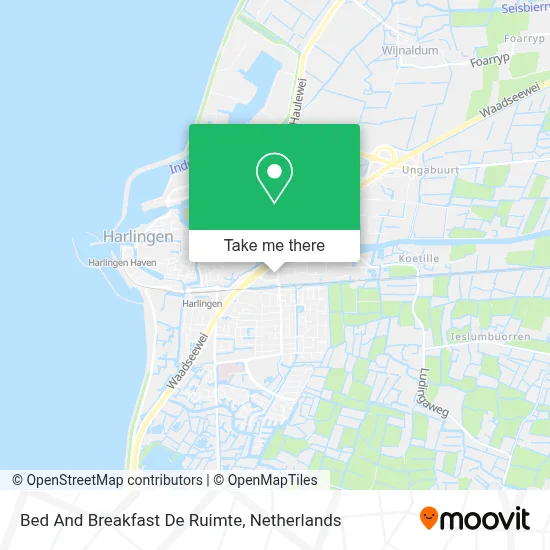Bed And Breakfast De Ruimte map