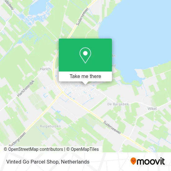 Vinted Go Parcel Shop map