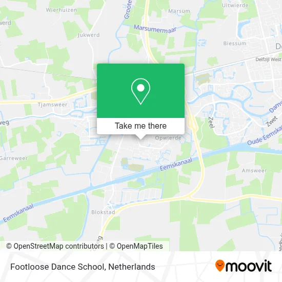 Dansschool Footloose map