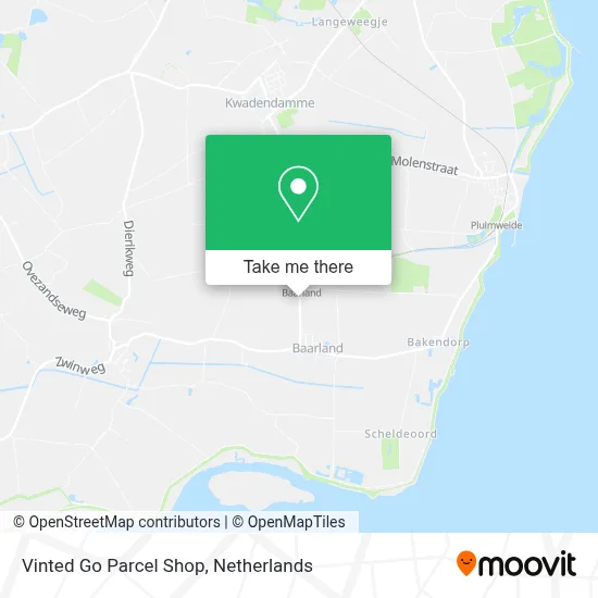 Vinted Go Parcel Shop map