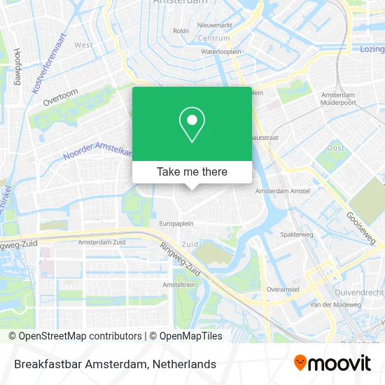 Breakfastbar Amsterdam map