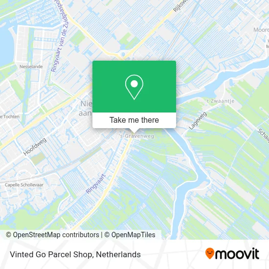 Vinted Go Parcel Shop map
