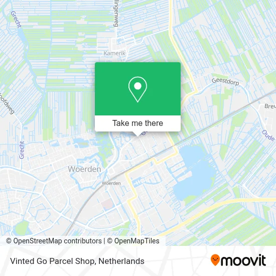 Vinted Go Parcel Shop map