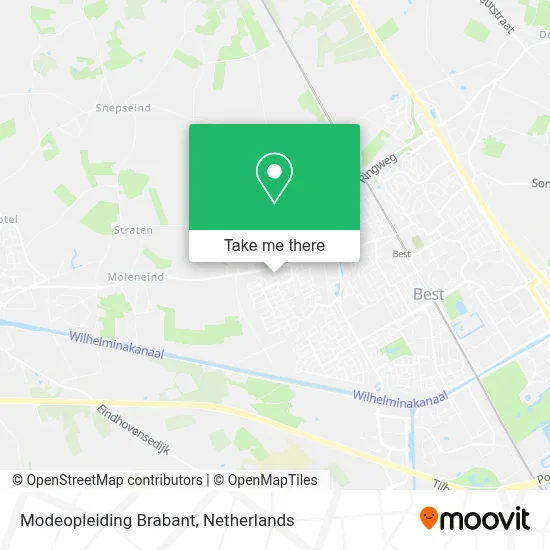 Modeopleiding Brabant map