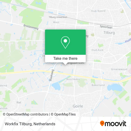 Workfix Tilburg map