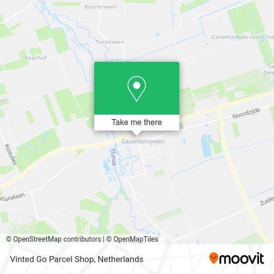 Vinted Go Parcel Shop map