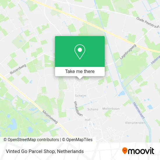 Vinted Go Parcel Shop map