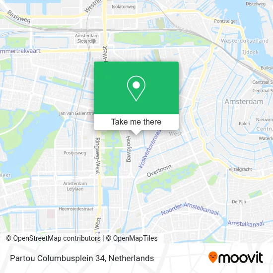 Partou Columbusplein 34 map