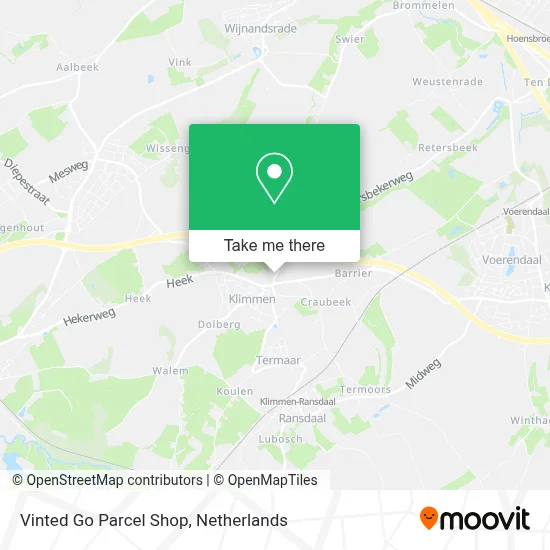 Vinted Go Parcel Shop Karte