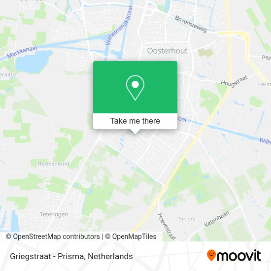 Griegstraat - Prisma map