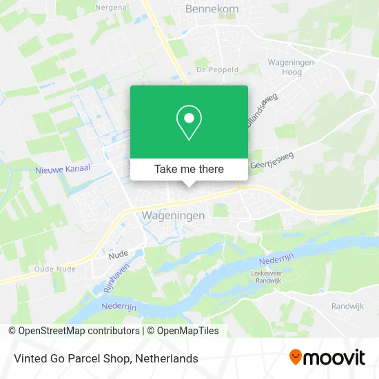 Vinted Go Parcel Shop map